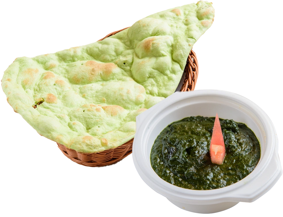 サグ（ほうれん草）ナンセット